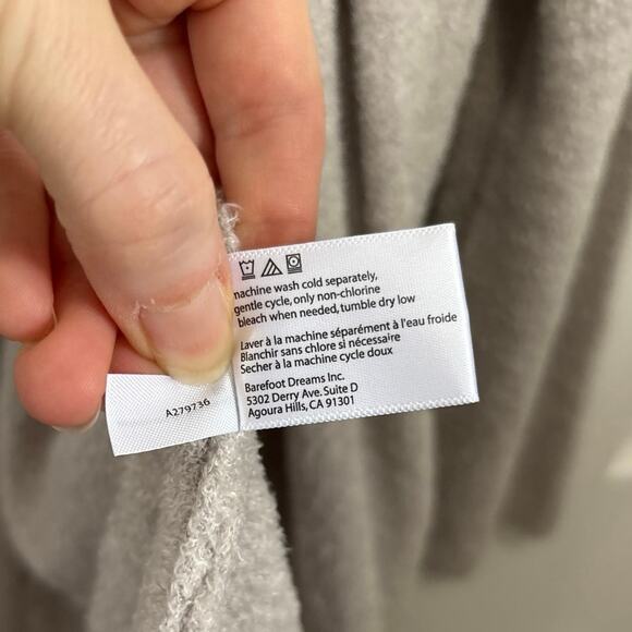 Barefoot Dreams NWT Bamboo Chic Lite Essential Long Cardigan Silver Gray XL - Picture 9 of 11